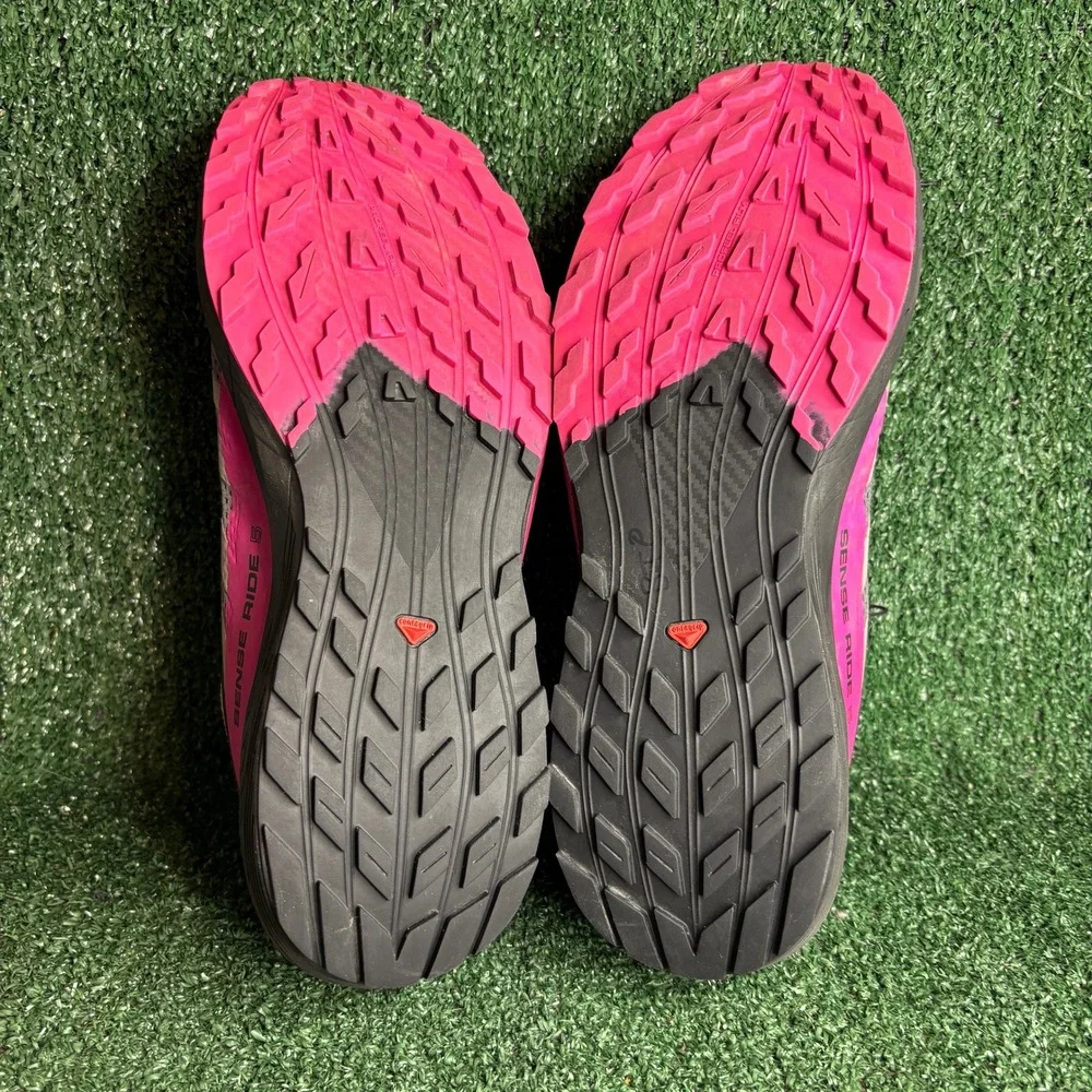 Salomon Sense Ride 5 Trail Running‎ Athletic Sneaker Grey Pink Mens Size 12.5